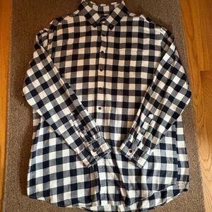 Croft & Barrow Men's Navy and White Plaid Shirt